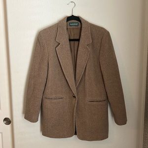 Vintage Brown Wool Blazer